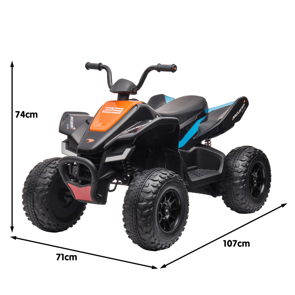 McLaren MCL35 12V Kids Electric Ride-On Quad Bike, Black