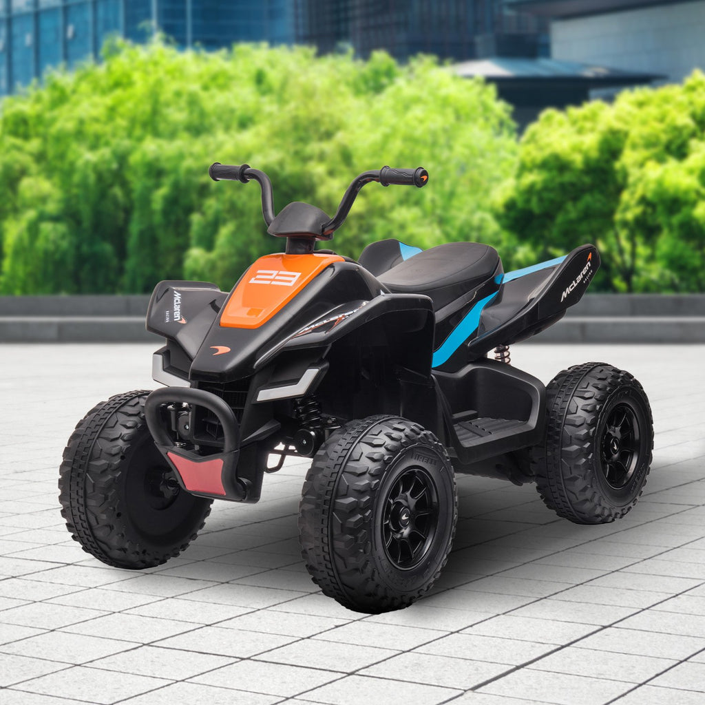 McLaren MCL35 12V Kids Electric Ride-On Quad Bike, Black