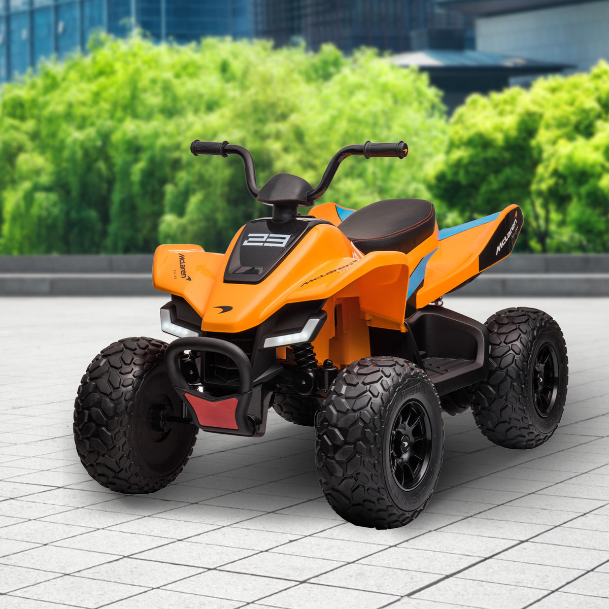 McLaren MCL35 12V Kids Electric Ride-On Quad Bike, Orange