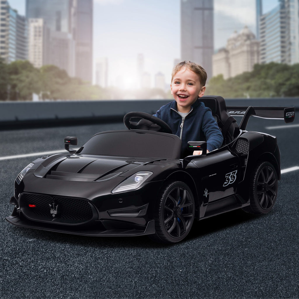 Maserati MC20 GT2 12V Kids Electric Ride-On Race Car, Black