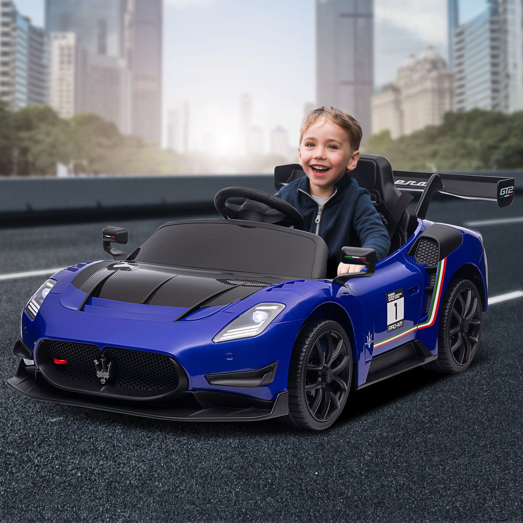 Maserati MC20 GT2 12V Kids Electric Ride-On Race Car, Blue