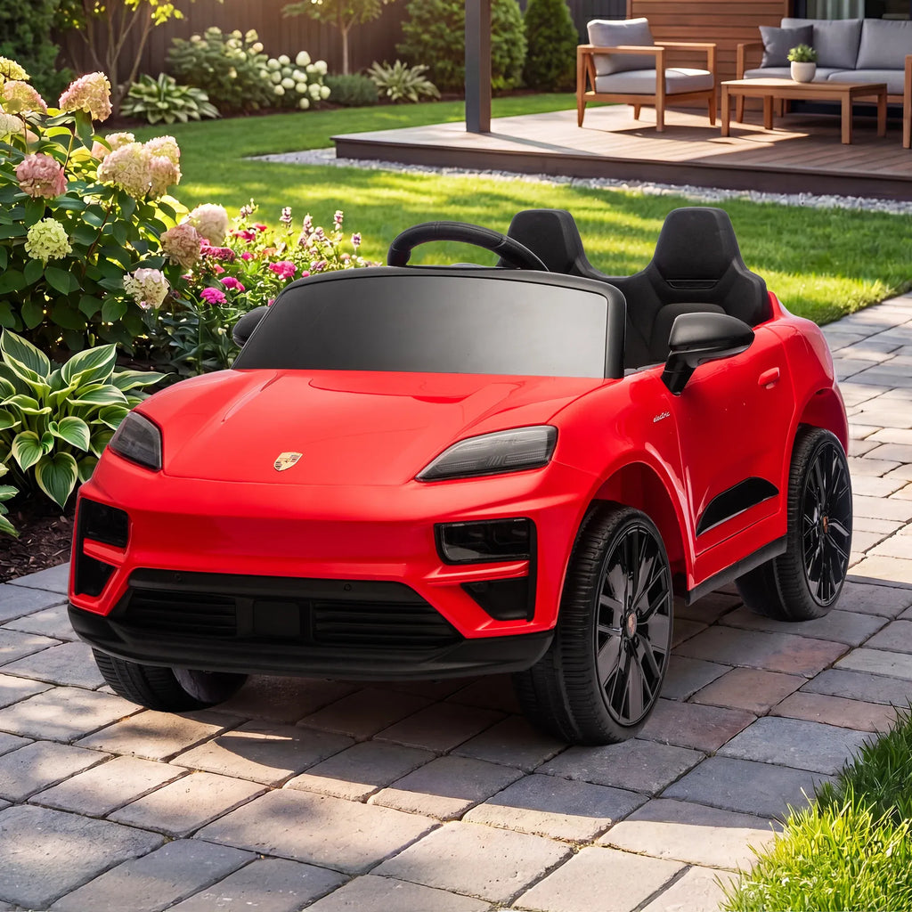 Porsche Macan Turbo EV 12V Kids Electric Ride-On Car, Red