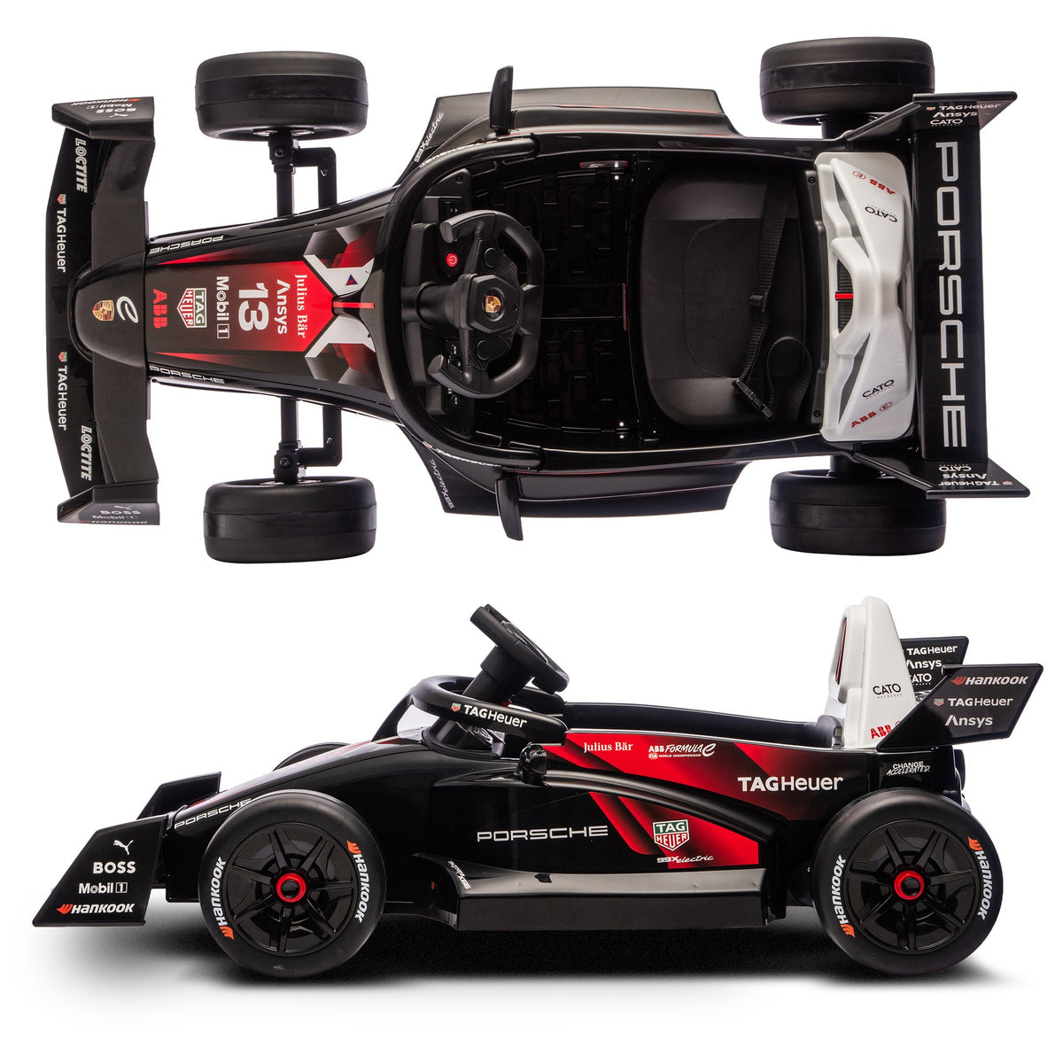 Porsche Formula E 12V Kids Electric Ride-On Car, Red