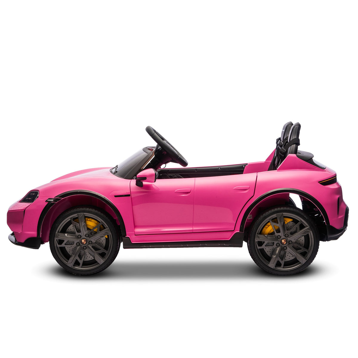 Porsche Taycan Turbo S 12V Kids Electric Ride-On Car, Pink