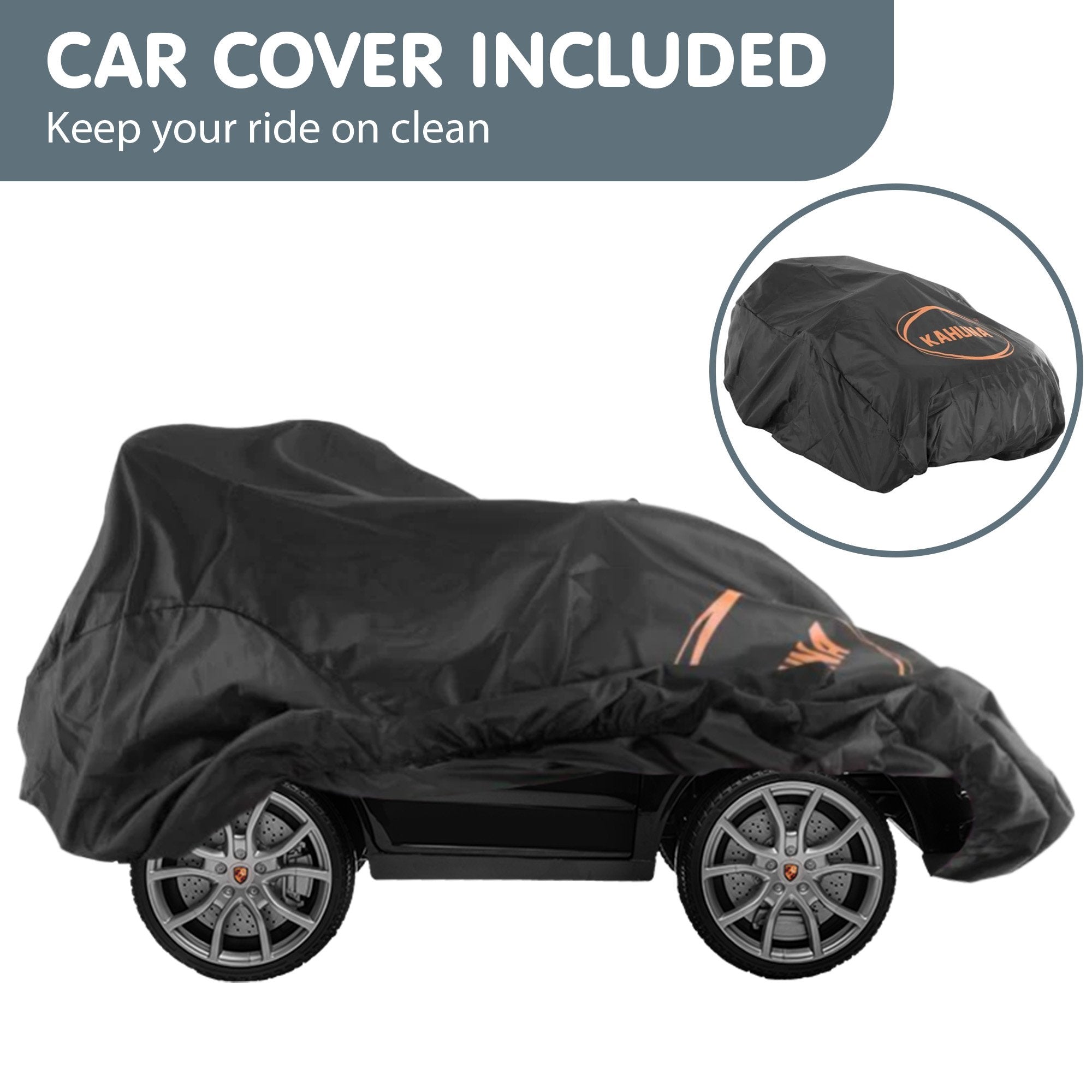 Porsche Cayenne E-Hybrid Coupe 12V Kids Electric Ride-On Car, Black