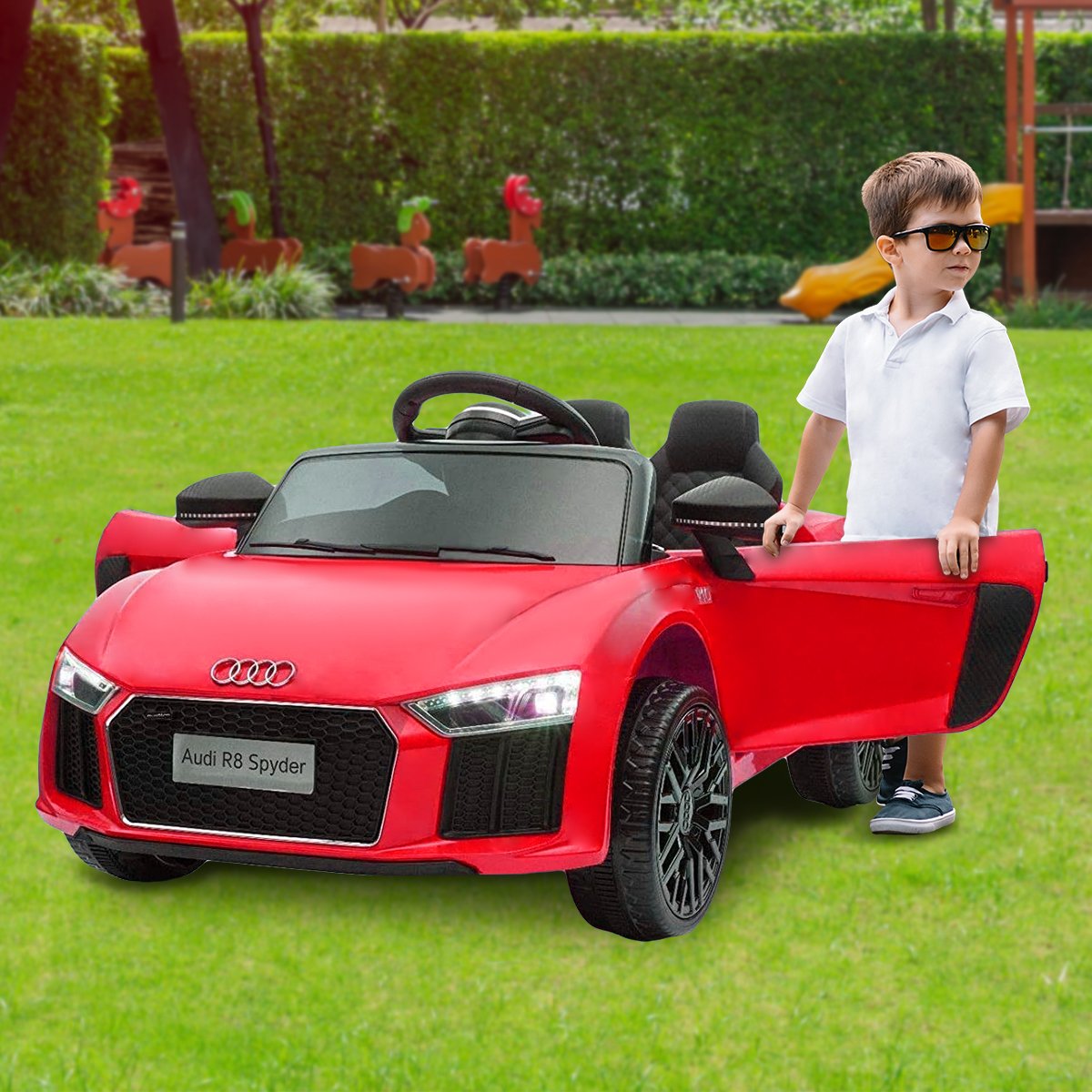 Audi R8 Spyder 6V Kids Electric Ride-On Car, Red