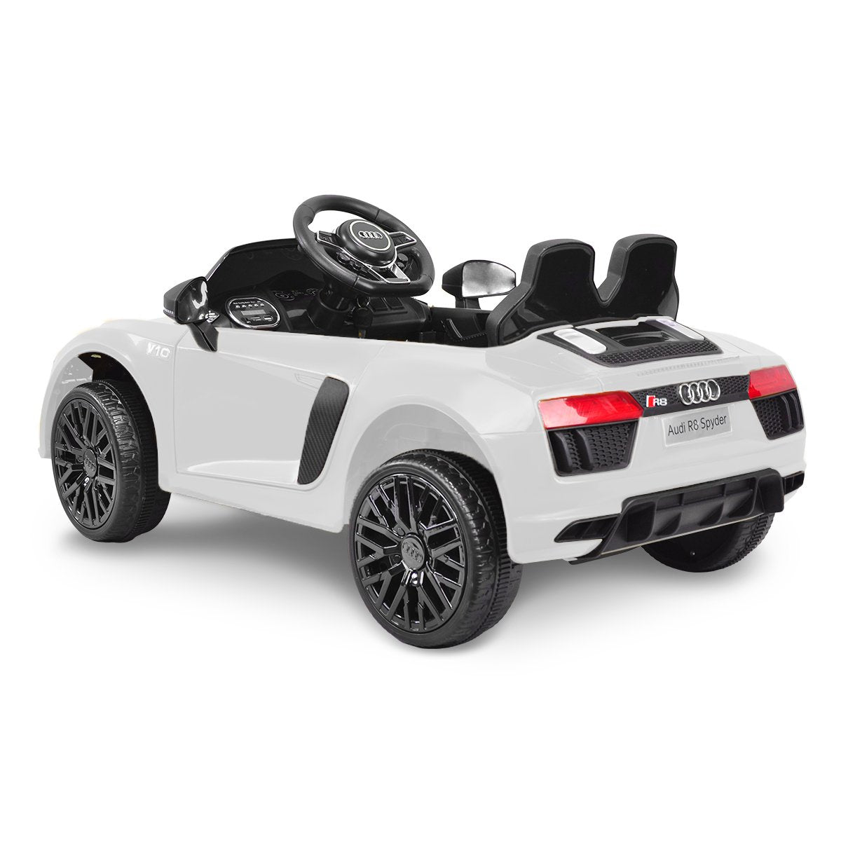 Audi R8 Spyder 6V Kids Electric Ride-On Car, White
