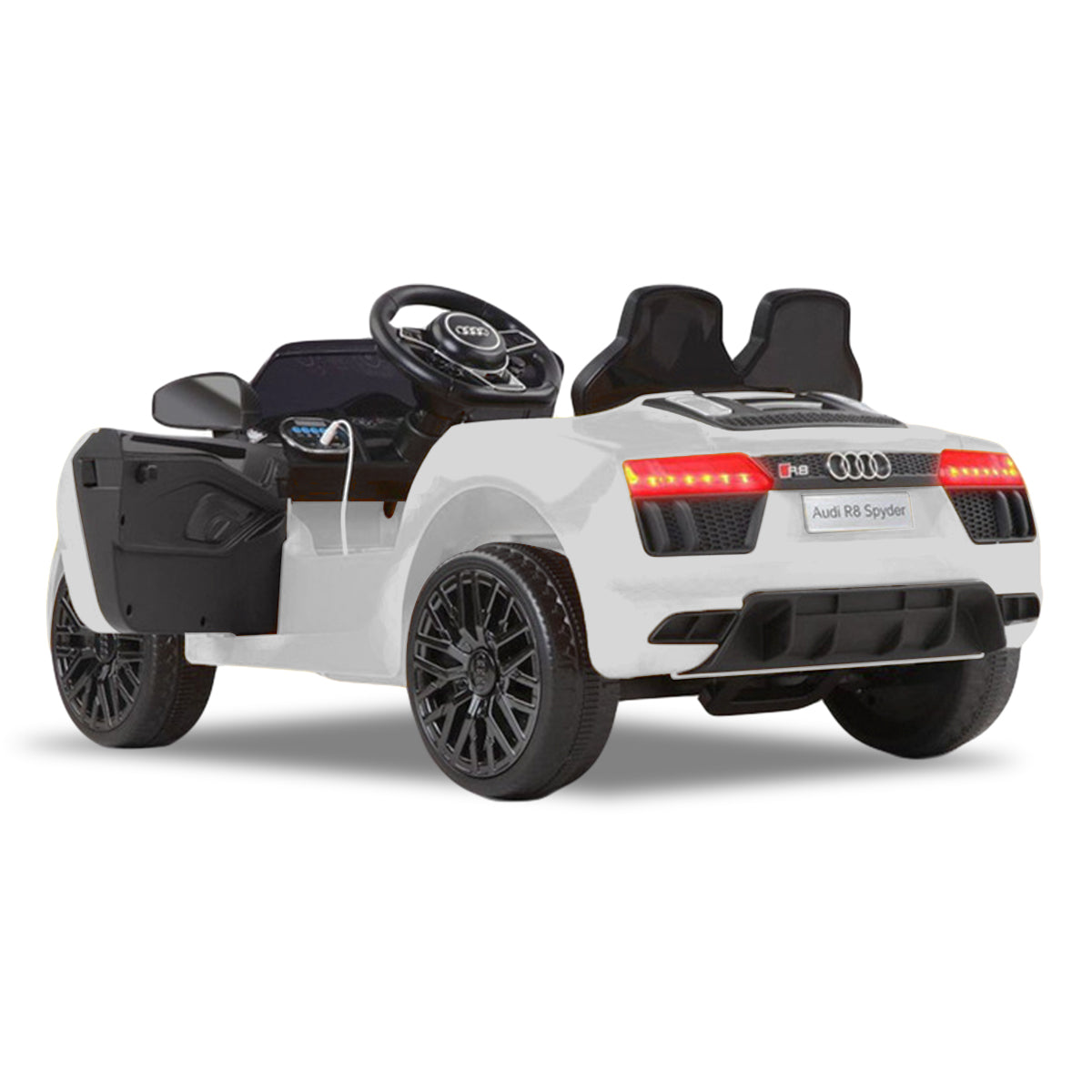 Audi R8 Spyder 6V Kids Electric Ride-On Car, White