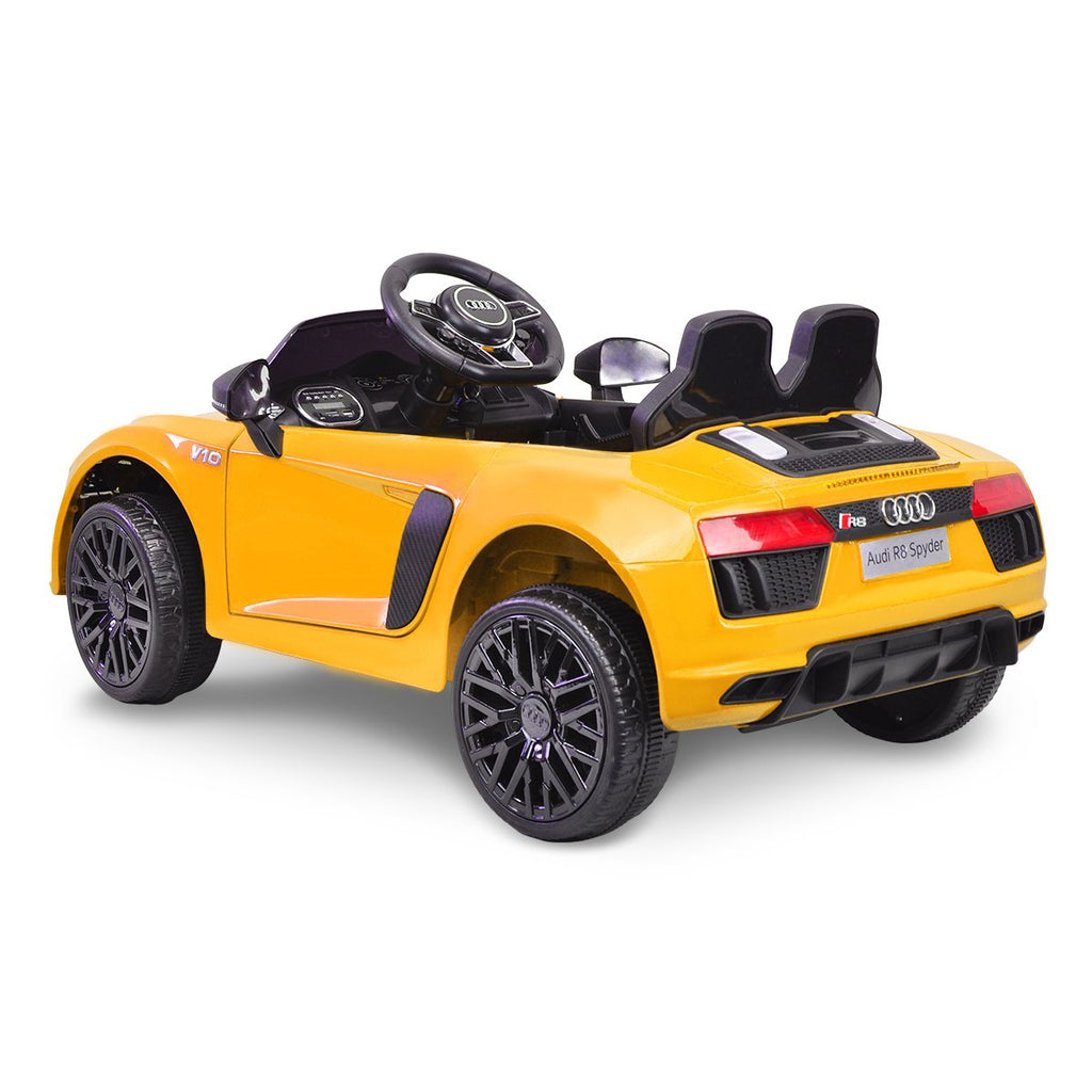 Audi R8 Spyder 6V Kids Electric Ride-On Car, Yellow