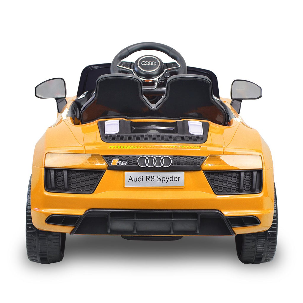 Audi R8 Spyder 6V Kids Electric Ride-On Car, Yellow
