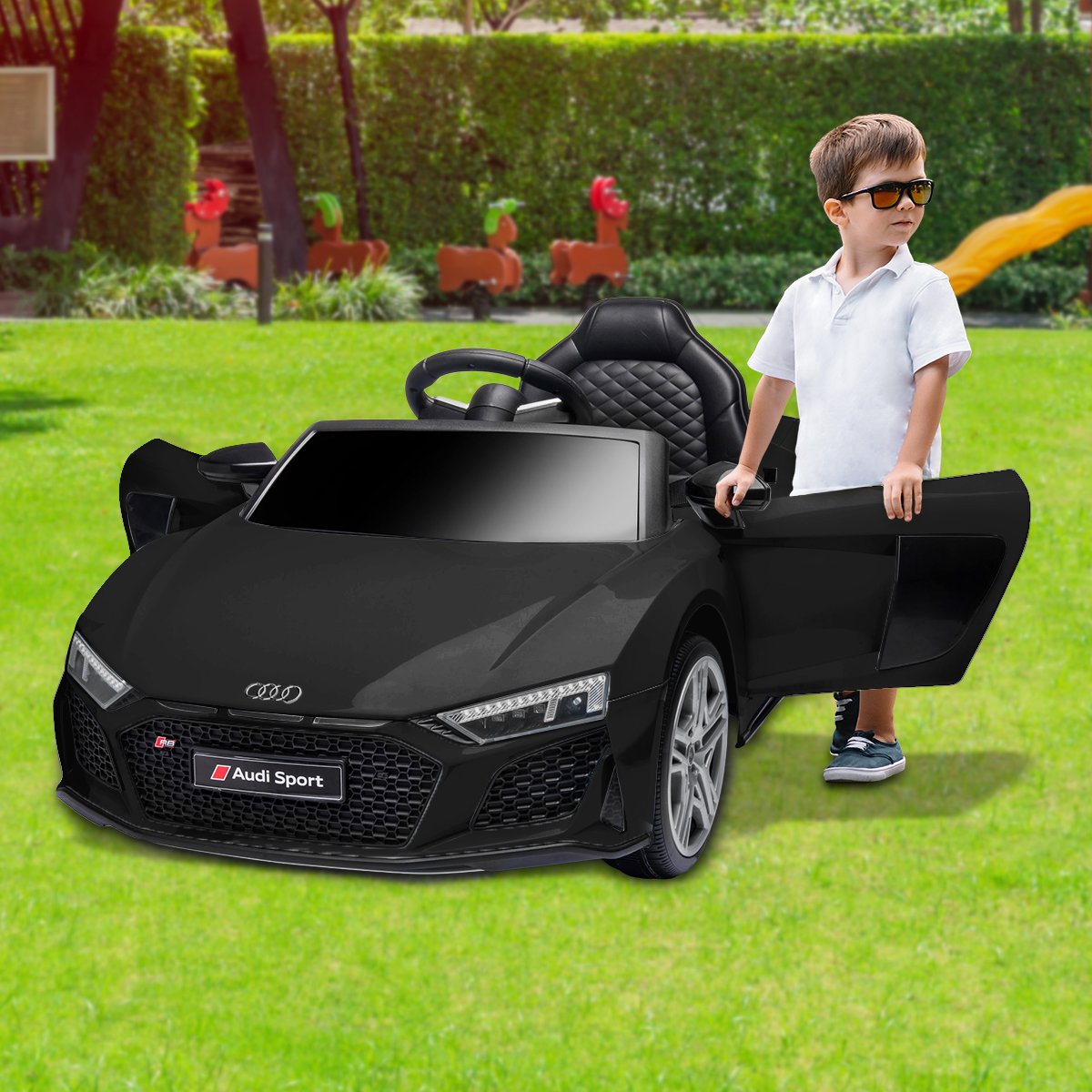 Audi Sport 12V Kids Electric Ride-On Car, Black