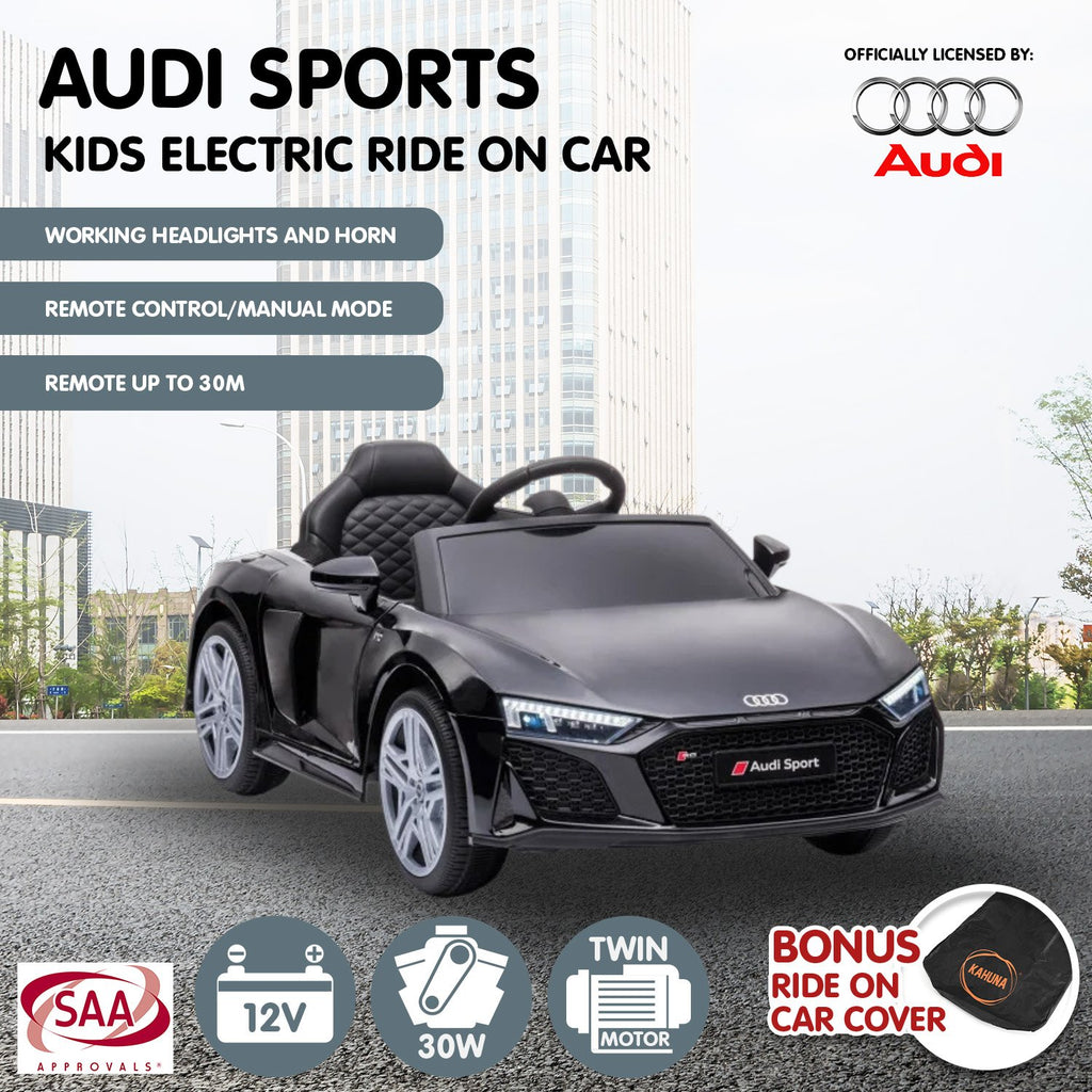 Audi Sport 12V Kids Electric Ride-On Car, Black