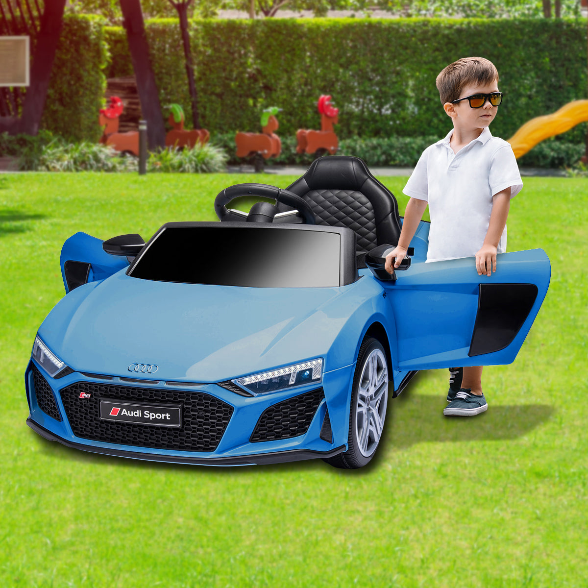 Audi Sport 12V Kids Electric Ride-On Car, Blue
