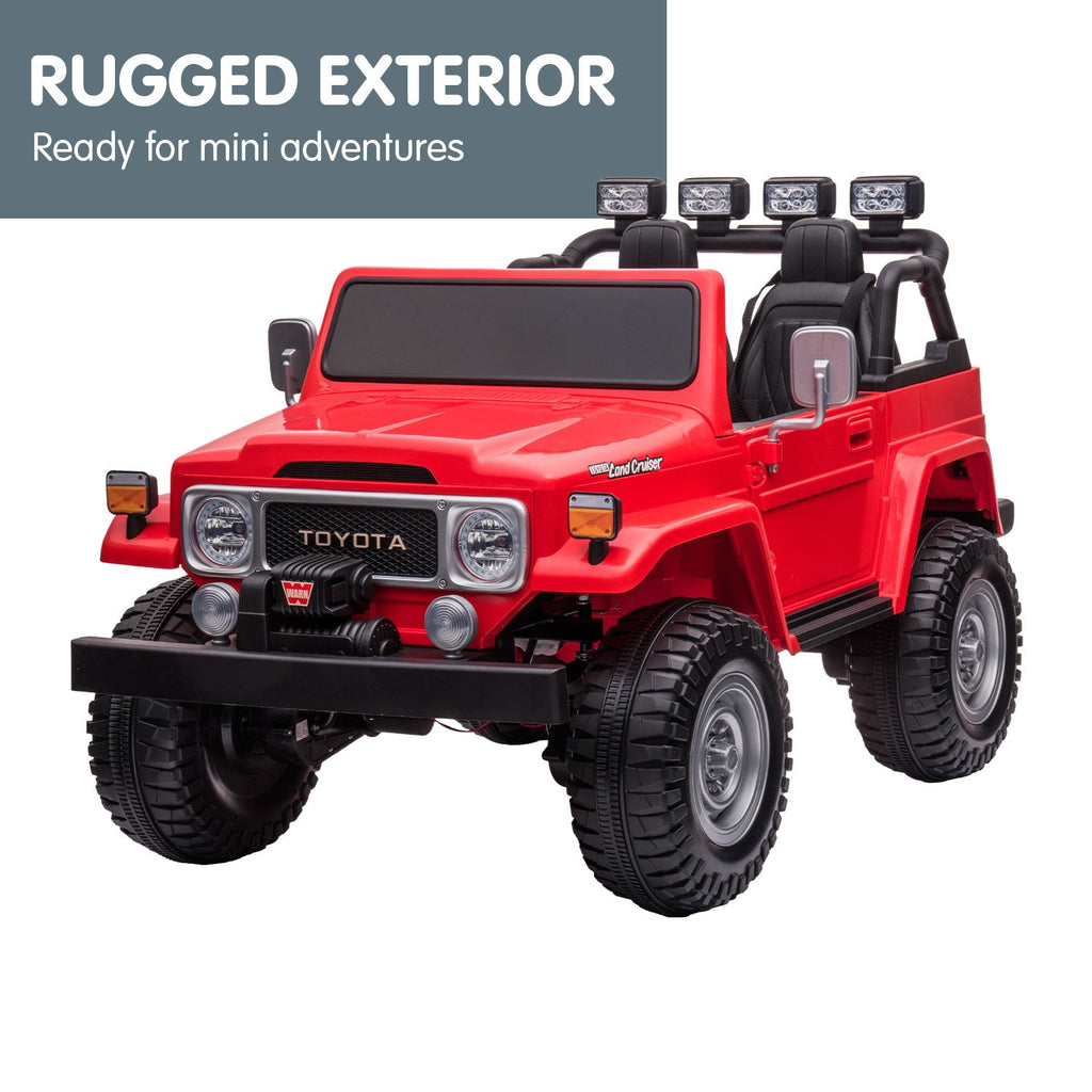 Toyota FJ40 12V Kids Electric Ride-On Car, Red