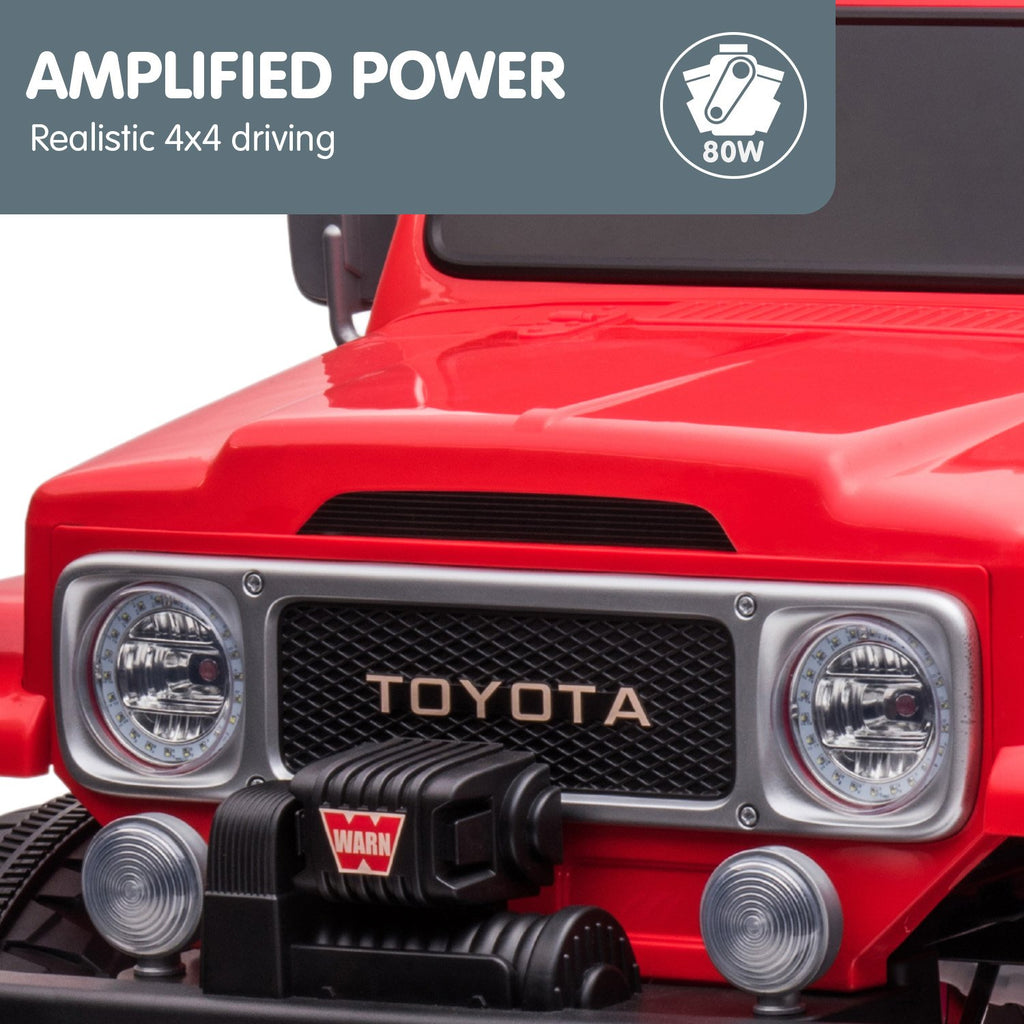 Toyota FJ40 12V Kids Electric Ride-On Car, Red