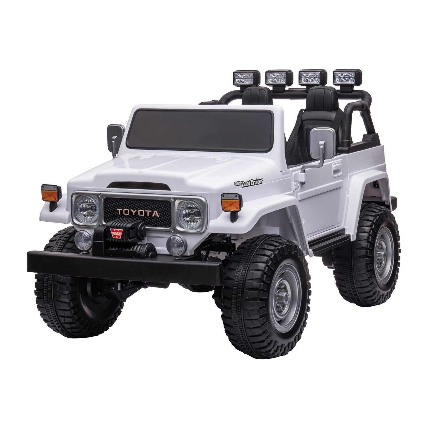 Toyota FJ40 12V Kids Electric Ride-On Car, White