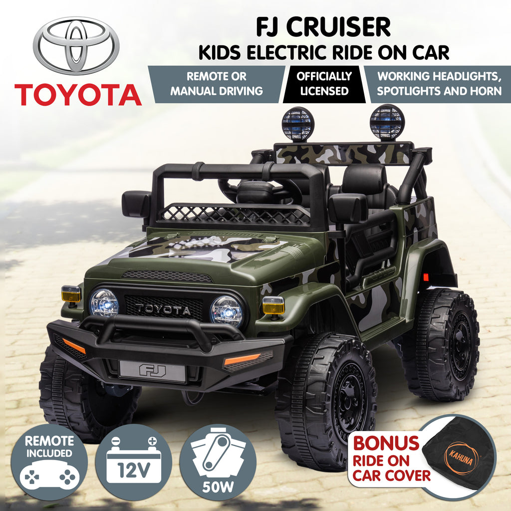 Toyota FJ Cruiser 12V Kids Electric Ride-On Car, Green