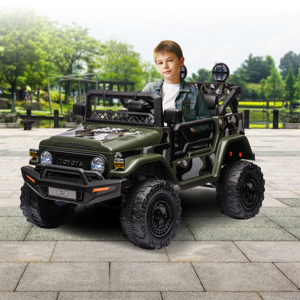 Toyota FJ Cruiser 12V Kids Electric Ride-On Car, Green