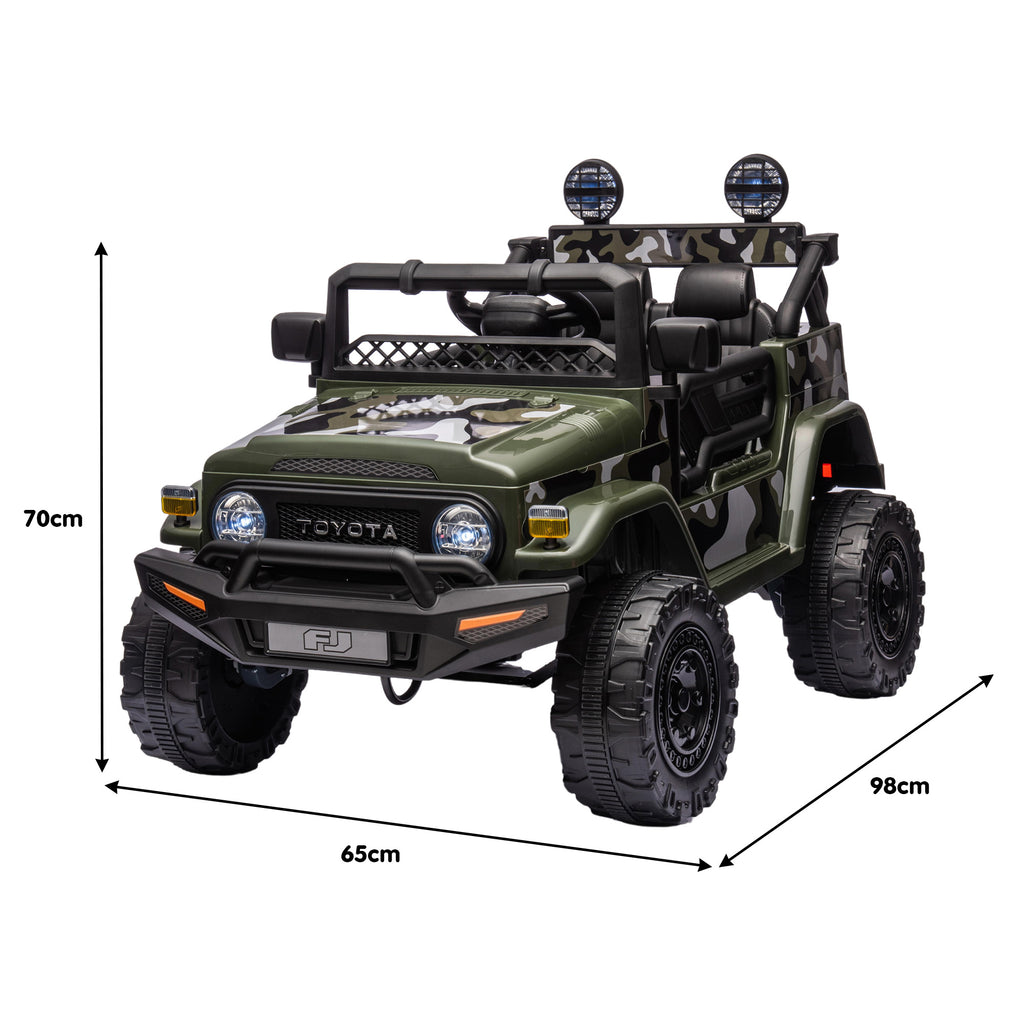 Toyota FJ Cruiser 12V Kids Electric Ride-On Car, Green