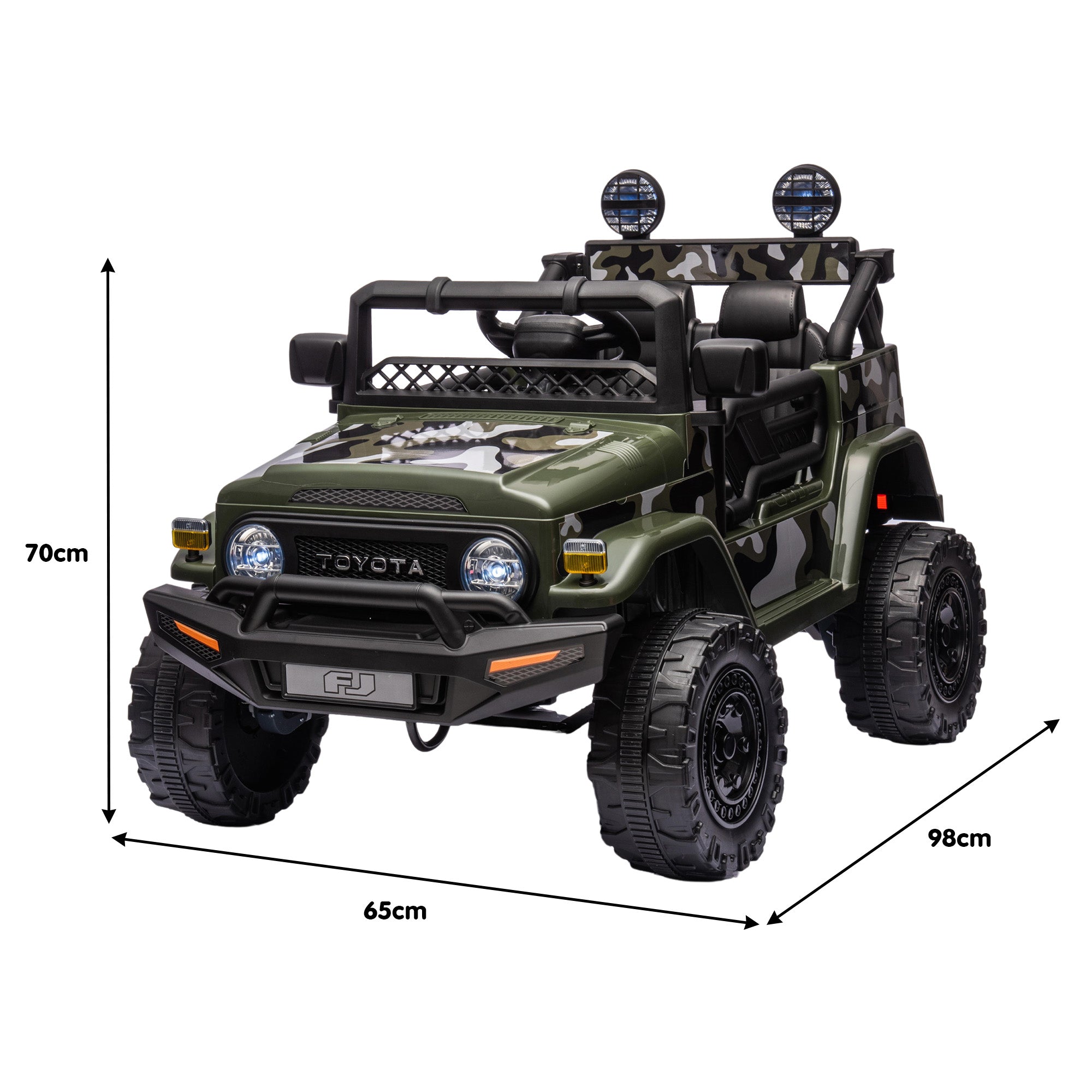 Toyota FJ Cruiser 12V Kids Electric Ride-On Car, Green