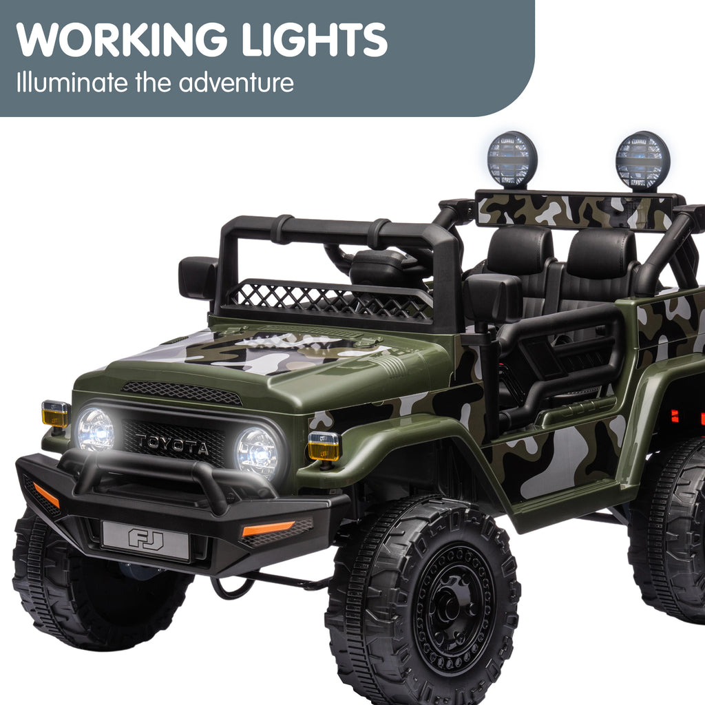 Toyota FJ Cruiser 12V Kids Electric Ride-On Car, Green