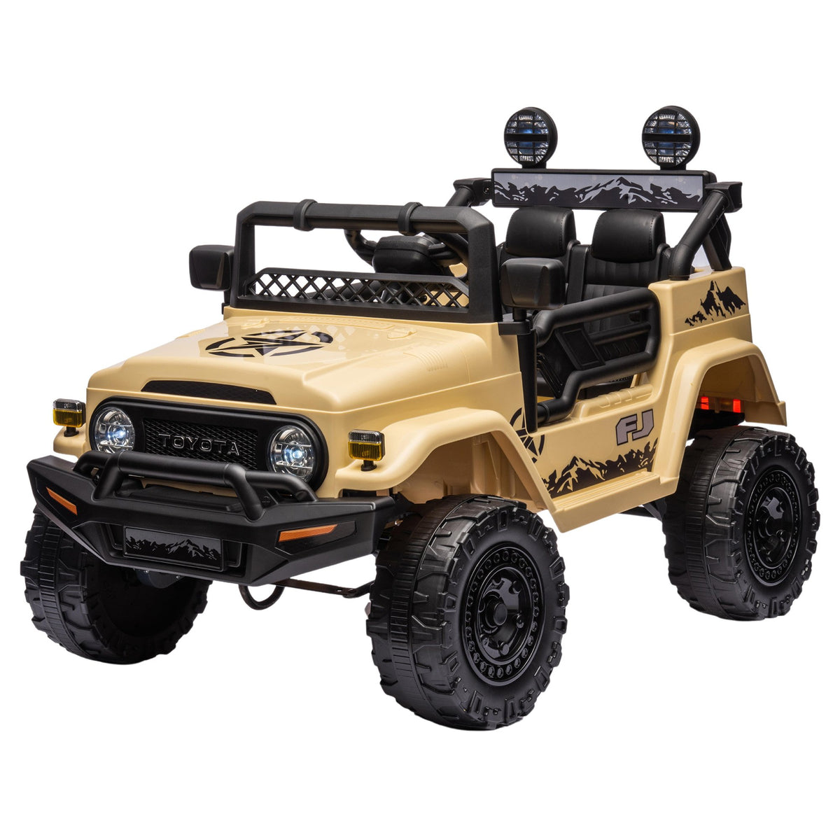 Toyota FJ Cruiser 12V Kids Electric Ride-On Car, Khaki