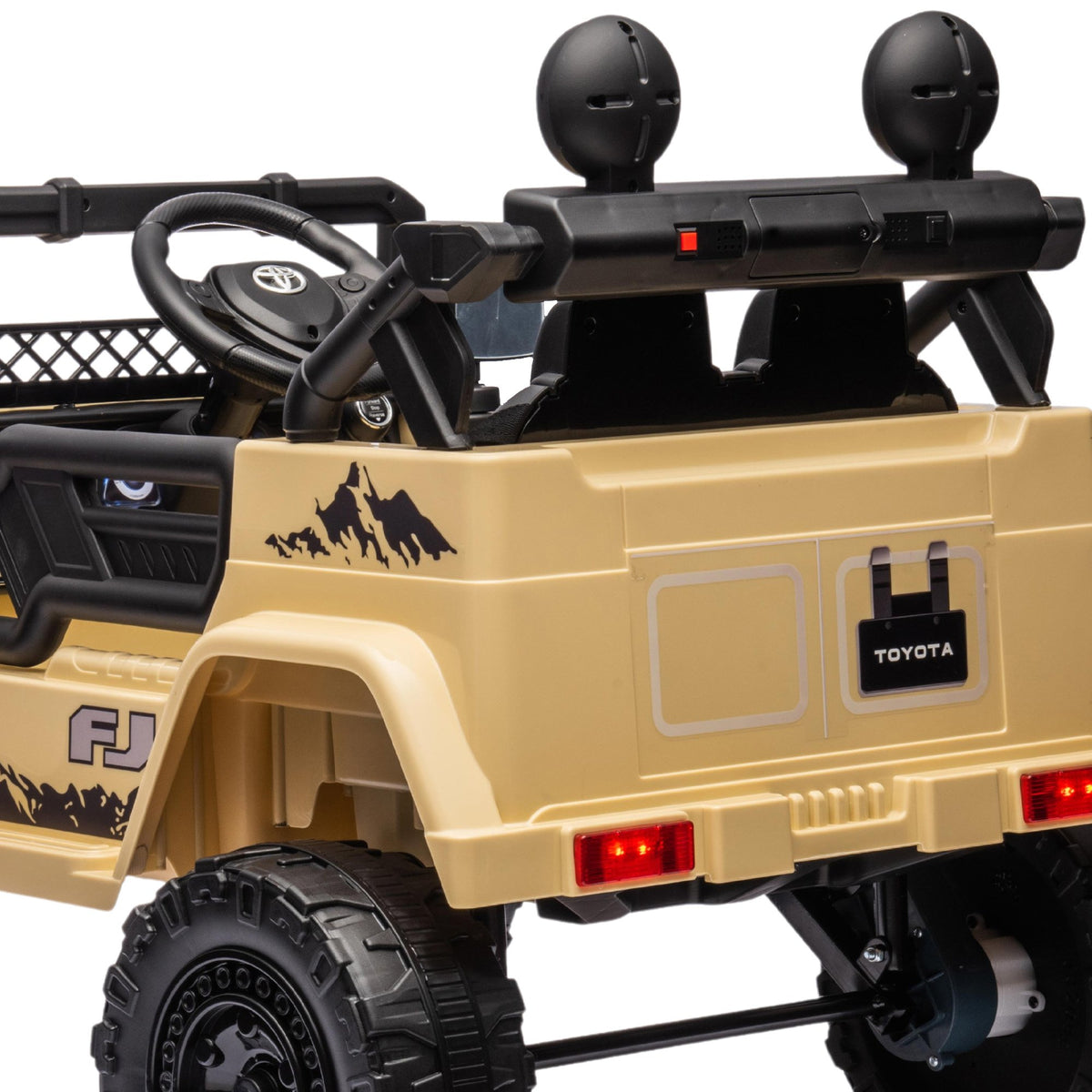 Toyota FJ Cruiser 12V Kids Electric Ride-On Car, Khaki