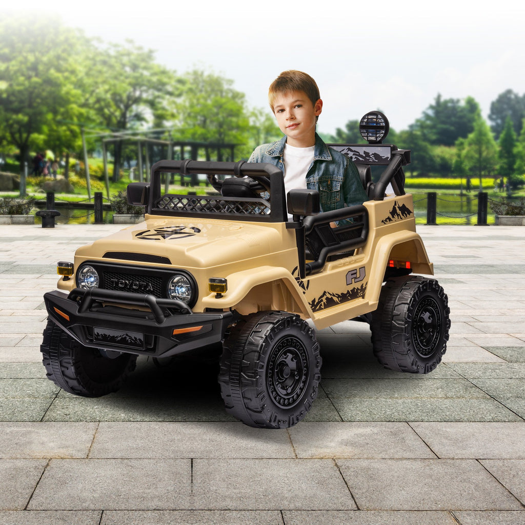 Toyota FJ Cruiser 12V Kids Electric Ride-On Car, Khaki