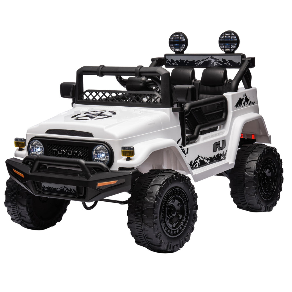 Toyota FJ Cruiser 12V Kids Electric Ride-On Car, White