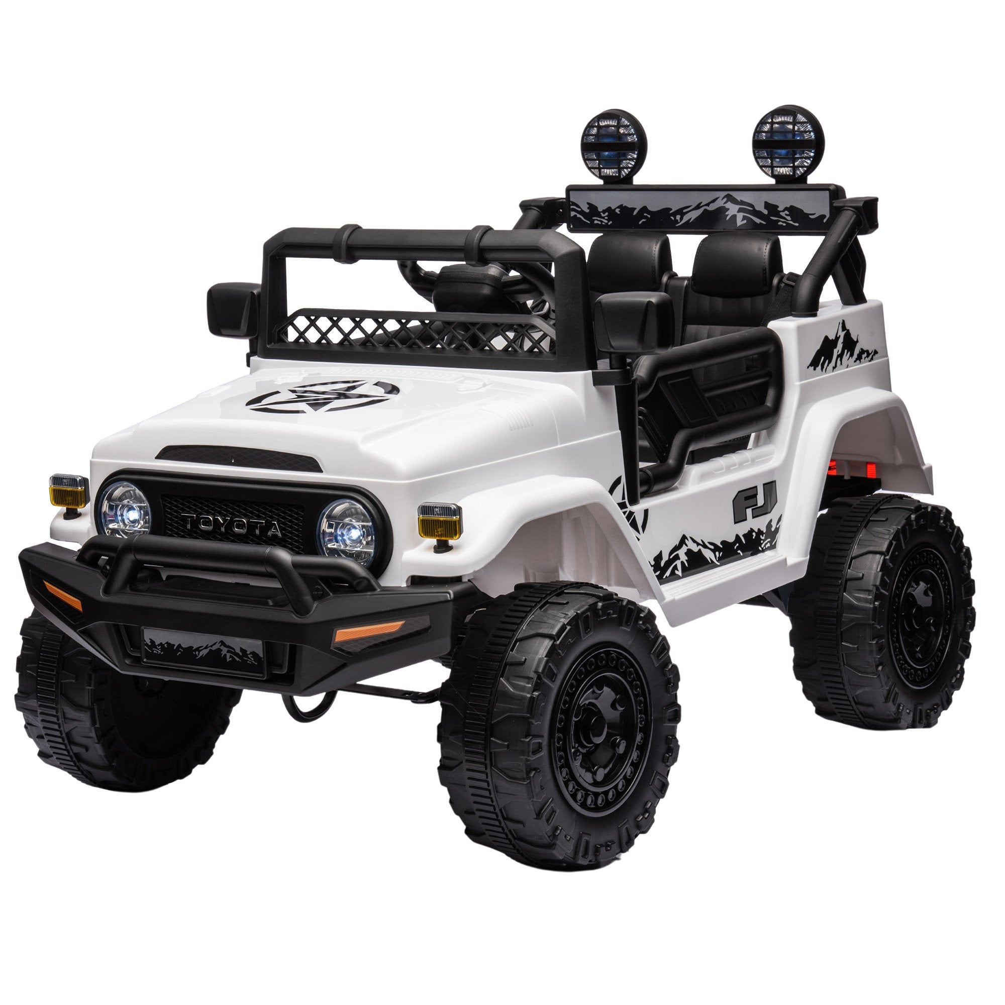 Toyota FJ Cruiser 12V Kids Electric Ride-On Car, White