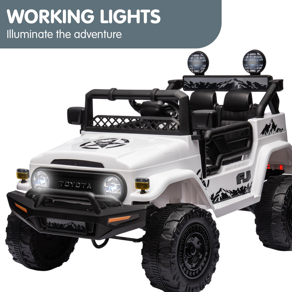 Toyota FJ Cruiser 12V Kids Electric Ride-On Car, White