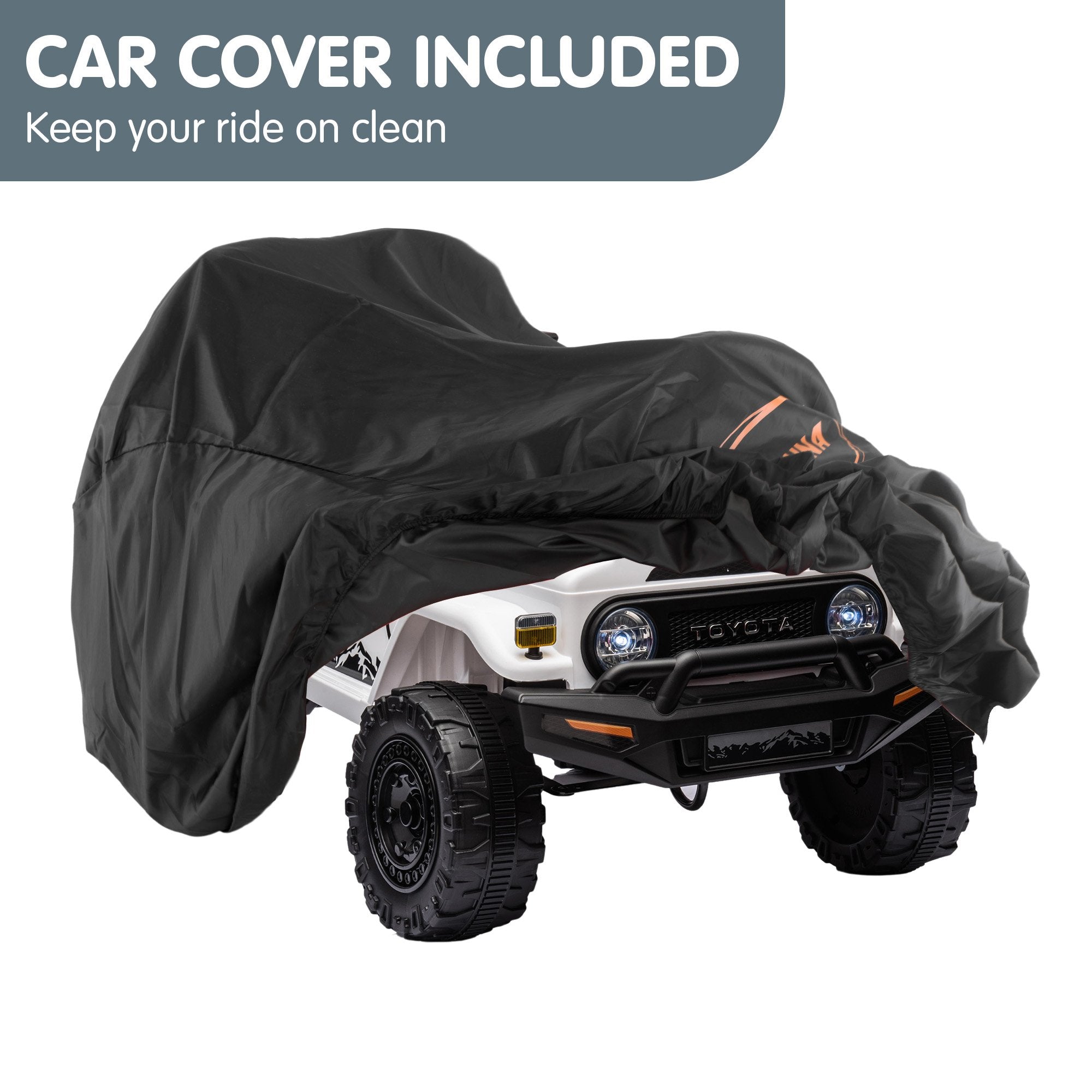 Toyota FJ Cruiser 12V Kids Electric Ride-On Car, White