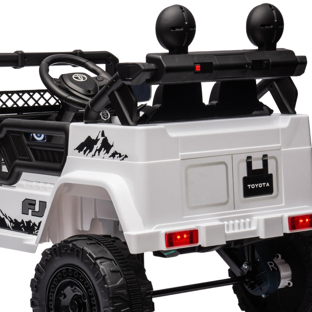 Toyota FJ Cruiser 12V Kids Electric Ride-On Car, White