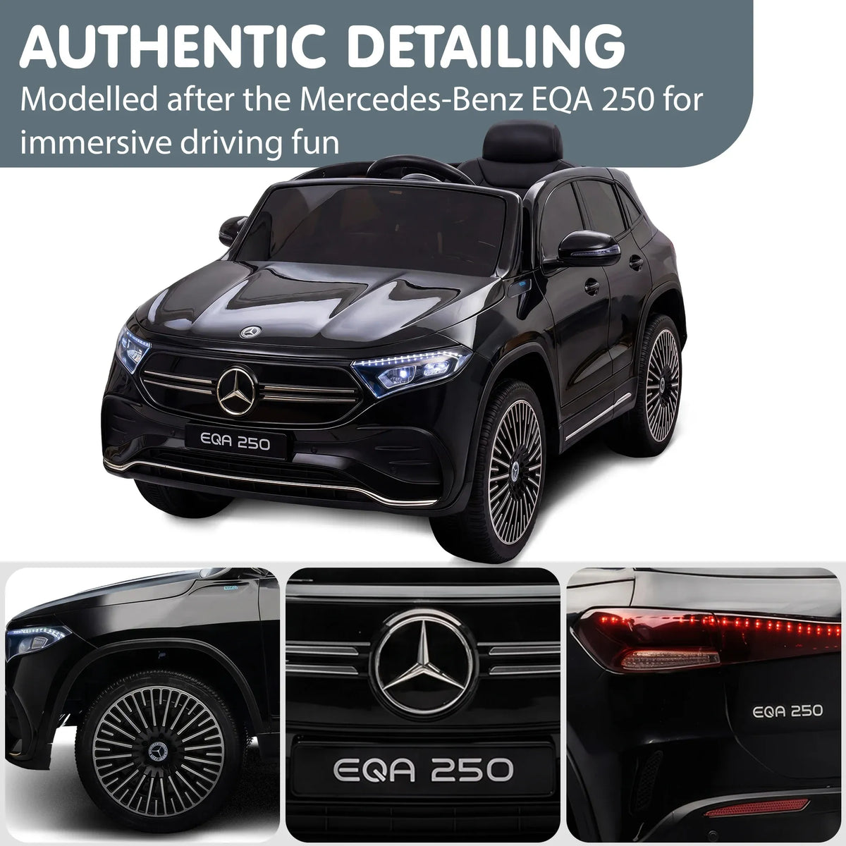 12V Licensed Mercedes-Benz EQA 250 Kids Electric Ride On Car with Parental Remote