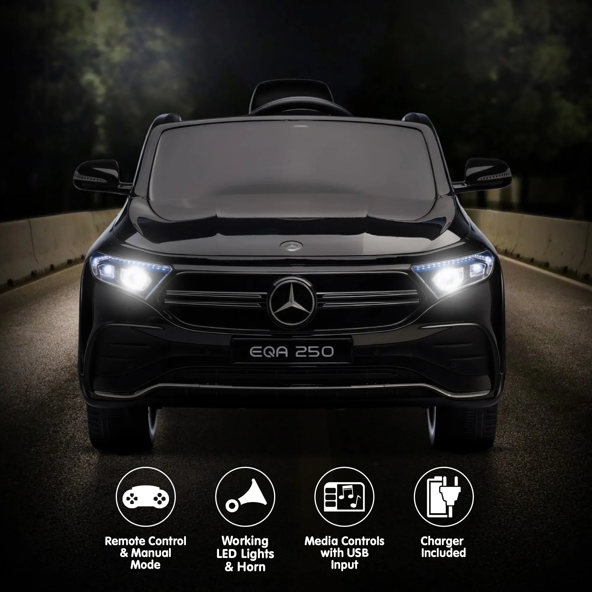 12V Licensed Mercedes-Benz EQA 250 Kids Electric Ride On Car with Parental Remote
