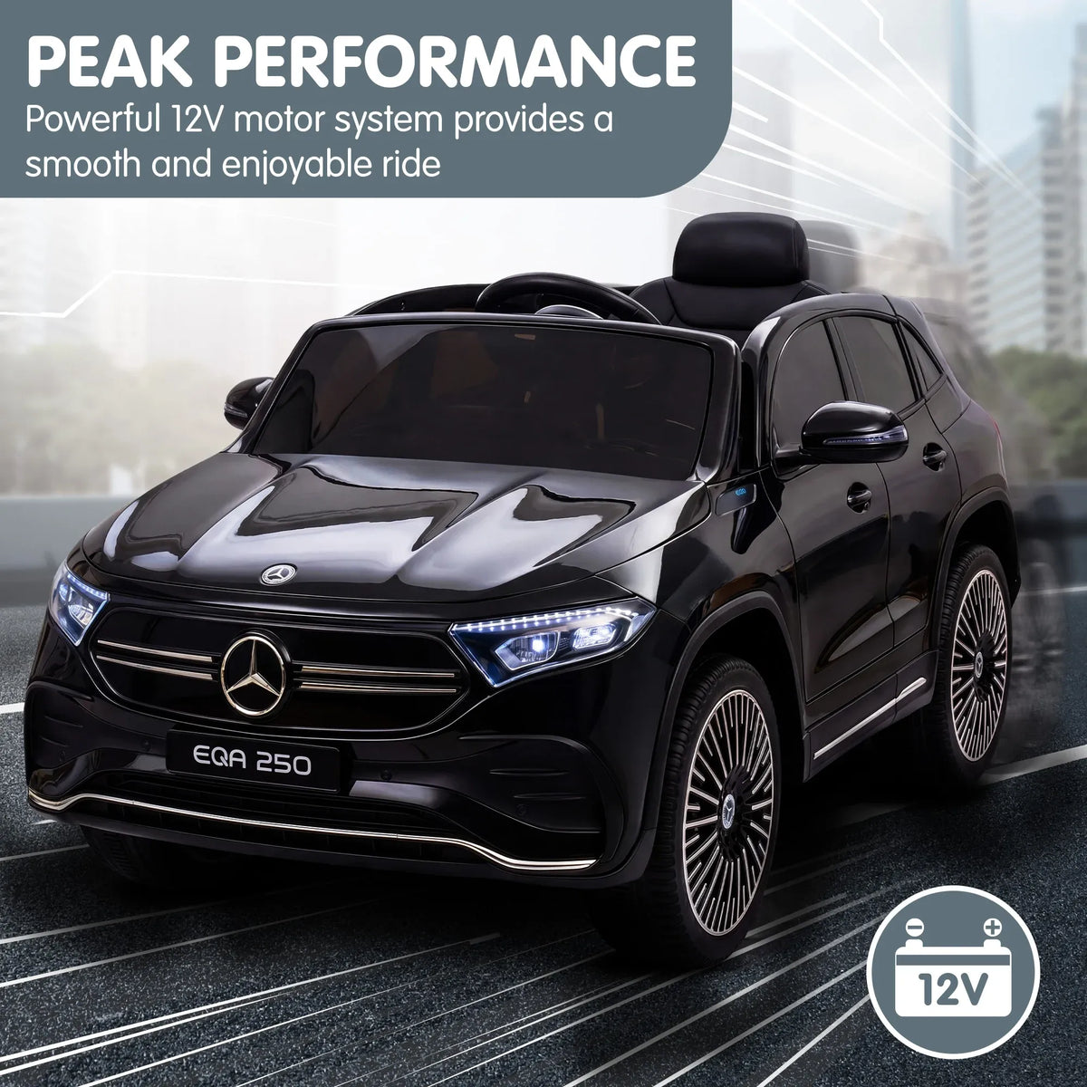 12V Licensed Mercedes-Benz EQA 250 Kids Electric Ride On Car with Parental Remote