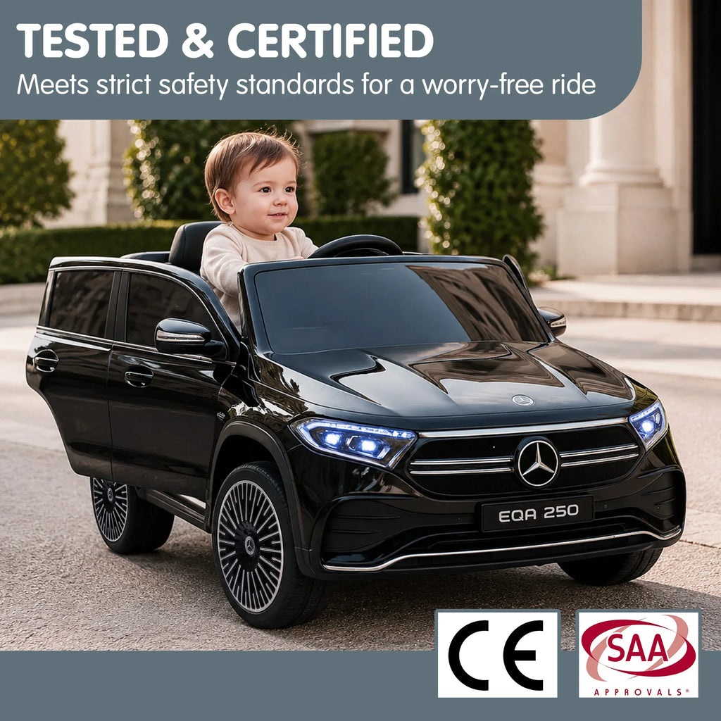 12V Licensed Mercedes-Benz EQA 250 Kids Electric Ride On Car with Parental Remote