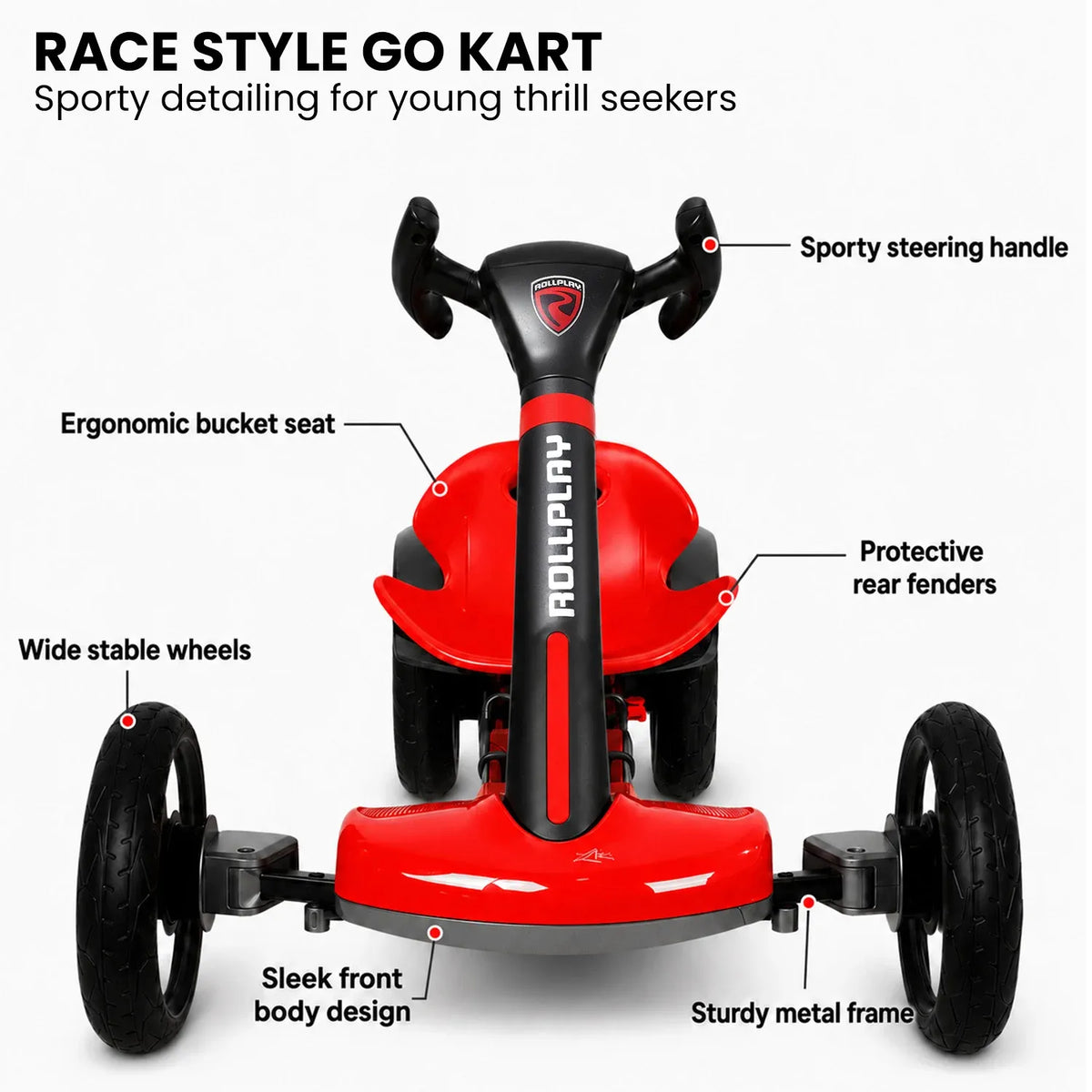 Flex Kart 6V Electric Ride-On Foldable Kids Racing Go Kart