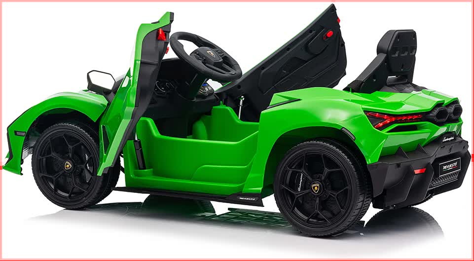 12V Licensed Lamborghini Revuelto Kids Electric Ride On Car with Parental Remote - Green