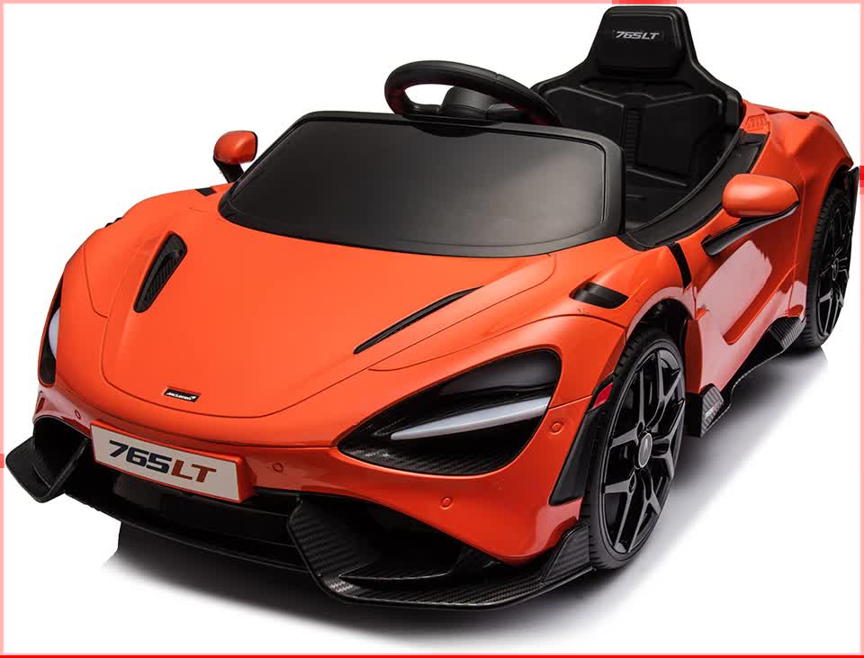12V Licensed McLaren 765LT Kids Electric Ride On Car with Parental Remote