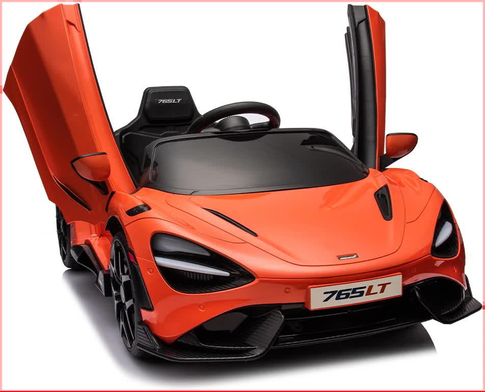 12V Licensed McLaren 765LT Kids Electric Ride On Car with Parental Remote